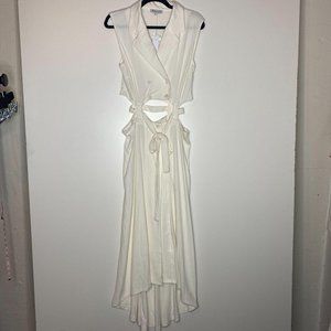 Reveuse Collective Cutout Button Down Midi Dress